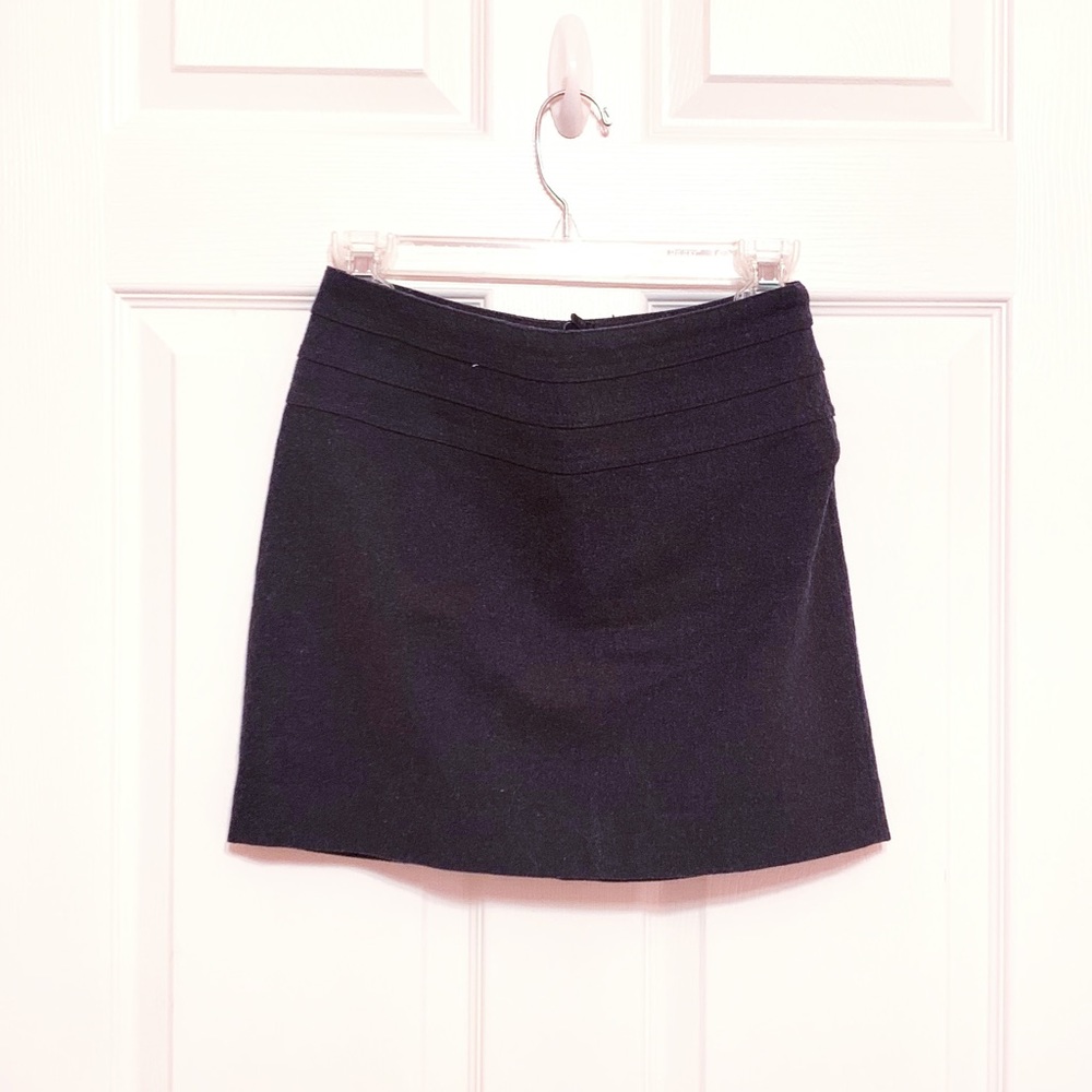 Dark blue wool skirt